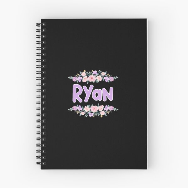 Item preview, Purple Flower Ryan Name Label (Black) designed and sold by NormadWorld.