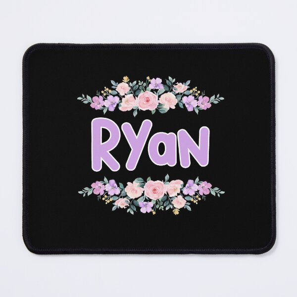 Item preview, Purple Flower Ryan Name Label (Black) designed and sold by NormadWorld.