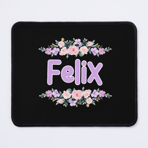 Item preview, Purple Flower Felix Name Label (Black) designed and sold by NormadWorld.