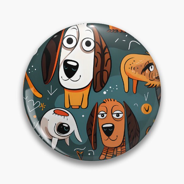 Item preview, Cute Dogs on Blue Background designed and sold by HisoTorDesign.
