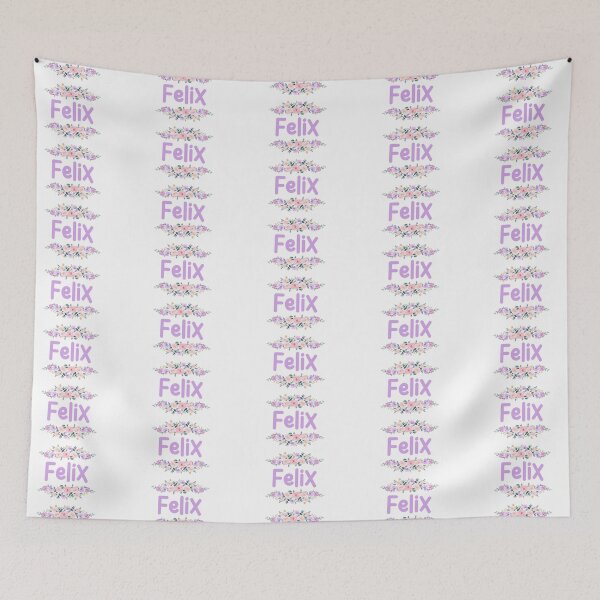 Item preview, Purple Flower Felix Name Label designed and sold by NormadWorld.