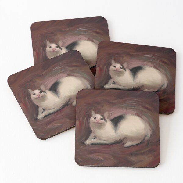 Item preview, Polite cat meme painting designed and sold by Gerenuke.