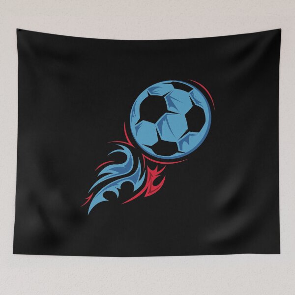 Item preview, Fire ball soccer symbol illustration graphic icon symbol art red blue league designed and sold by AndreMi.