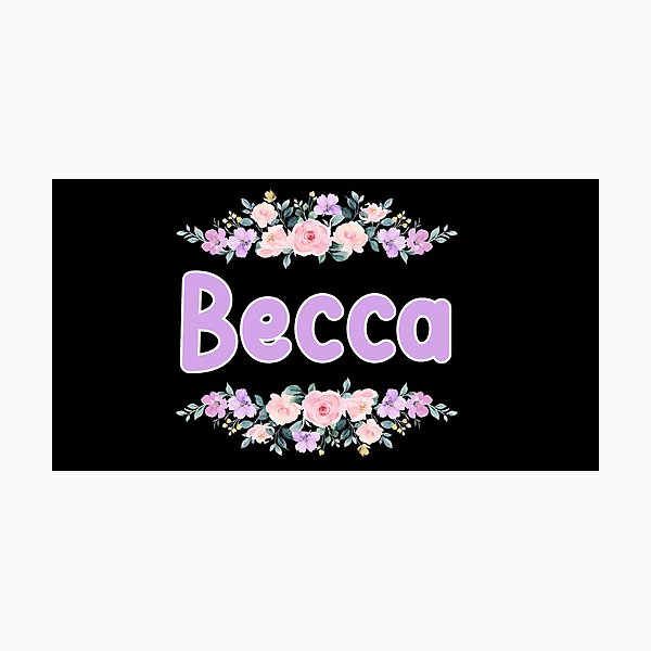 Item preview, Purple Flower Becca Name Label (Black) designed and sold by NormadWorld.