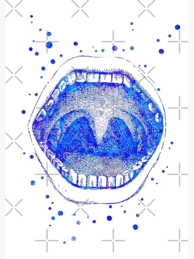 Lámina Fotográfica Anatomía De La Boca Boca Humana Boca De Acuarela Arte Médico De 0158