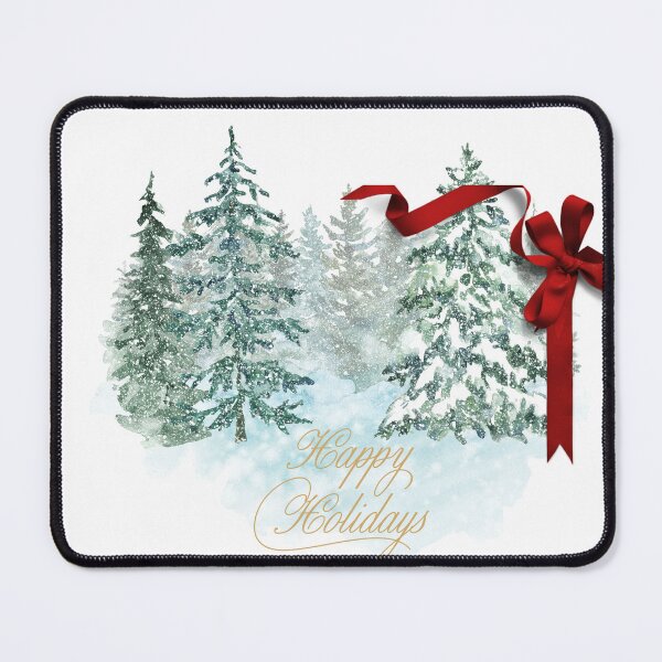 Item preview, Happy Holidays Watercolor Trees designed and sold by tomorrowsart.