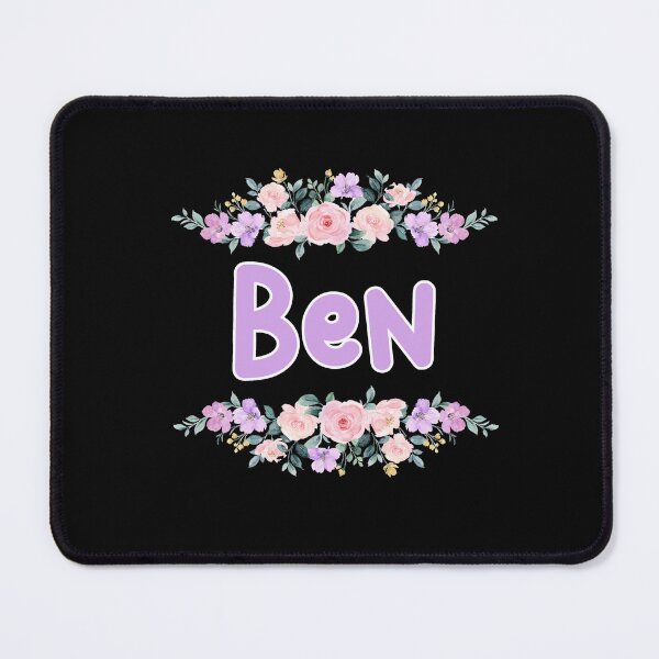 Item preview, Purple Flower Ben Name Label (Black) designed and sold by NormadWorld.