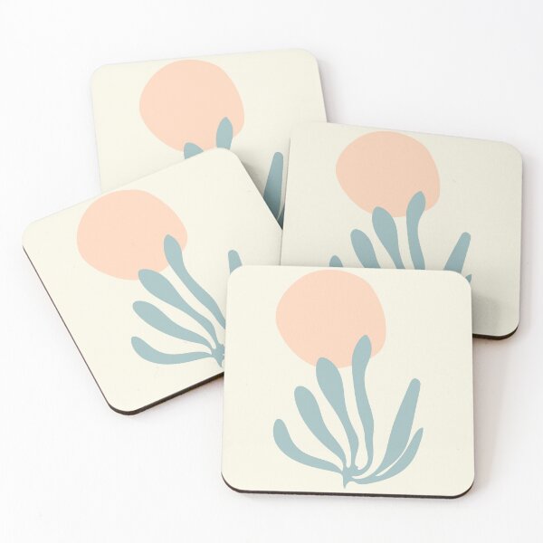 Item preview, Matisse inspired Blue and Peach Leaf Cutout designed and sold by trdstudio.