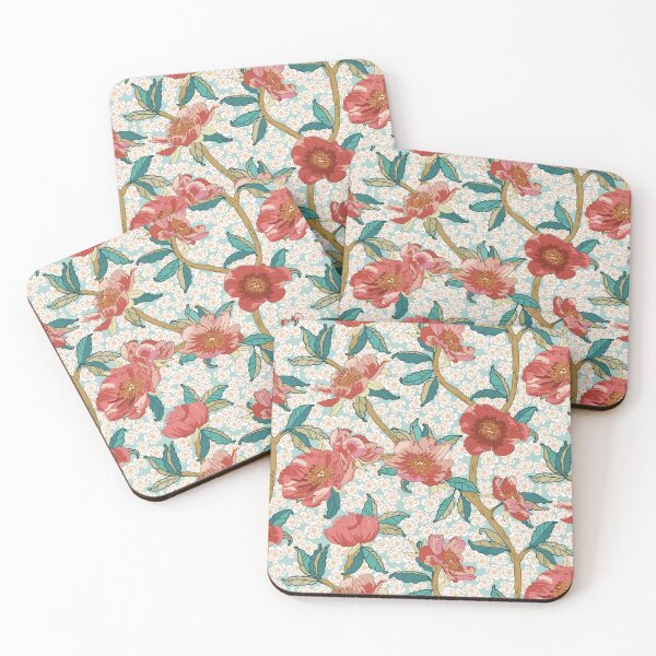 Item preview, Boho Trailing Floral in red designed and sold by Anne-Leue.