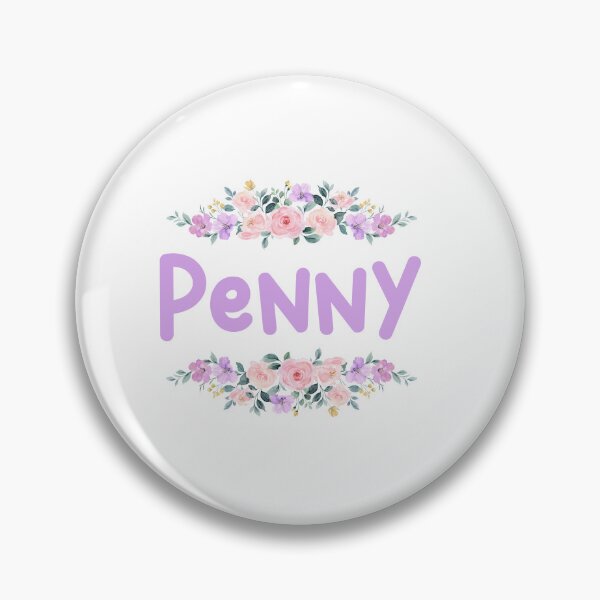 Item preview, Purple Flower Penny Name Label designed and sold by NormadWorld.