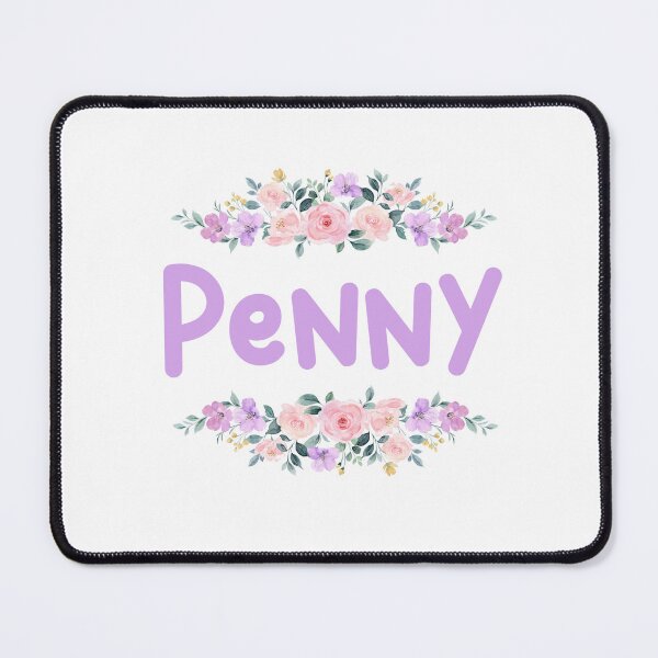 Item preview, Purple Flower Penny Name Label designed and sold by NormadWorld.
