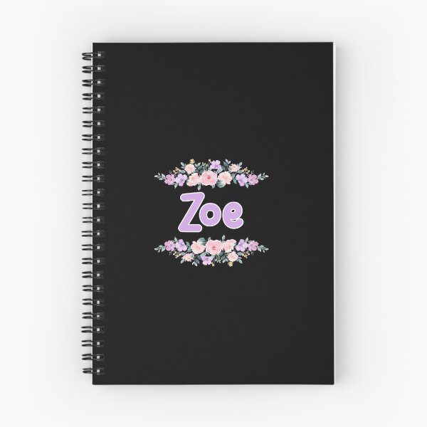 Item preview, Purple Flower Zoe Name Label (Black) designed and sold by NormadWorld.