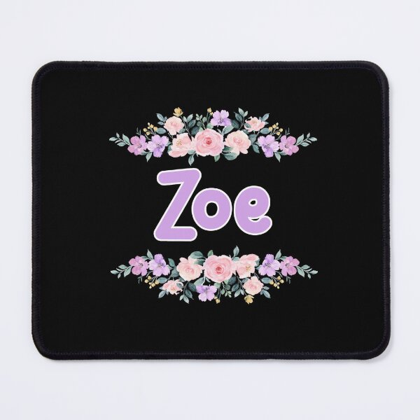 Item preview, Purple Flower Zoe Name Label (Black) designed and sold by NormadWorld.