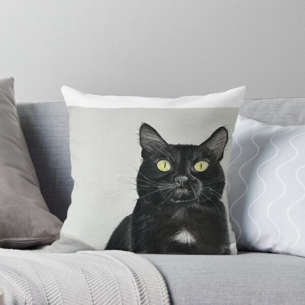 Item preview, Copie de Black cat yellow eyes original pastel drawing designed and sold by ROXANEDS.