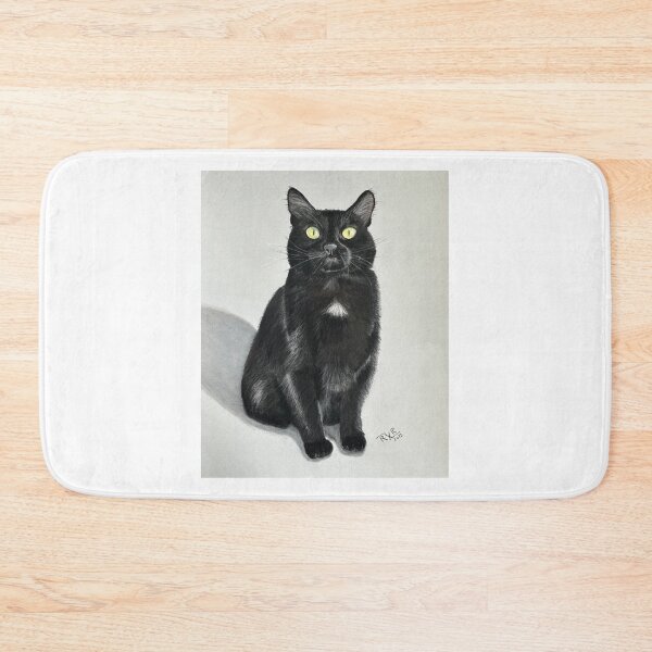 Item preview, Copie de Black cat yellow eyes original pastel drawing designed and sold by ROXANEDS.