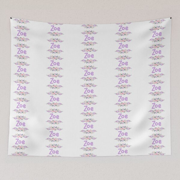 Item preview, Purple Flower Zoe Name Label designed and sold by NormadWorld.