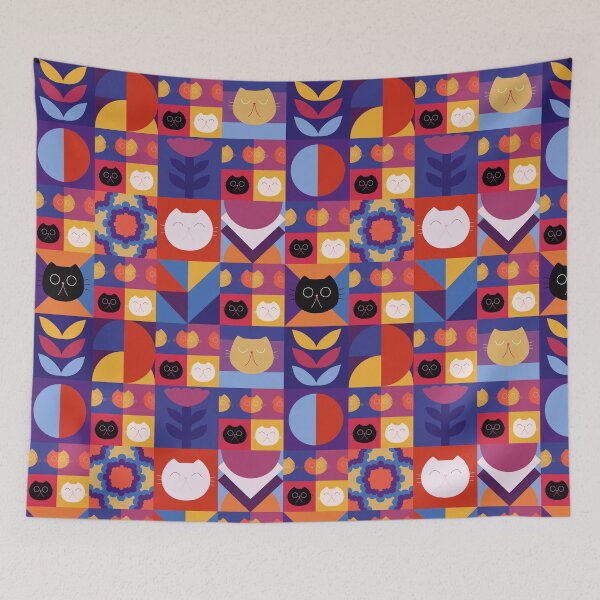 Item preview, Cat Abstract designed and sold by Stephanie McRae.