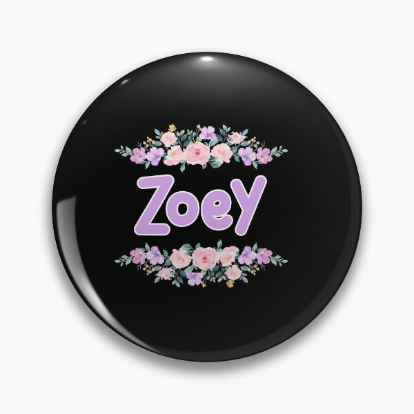 Item preview, Purple Flower Zoey Name Label (Black) designed and sold by NormadWorld.