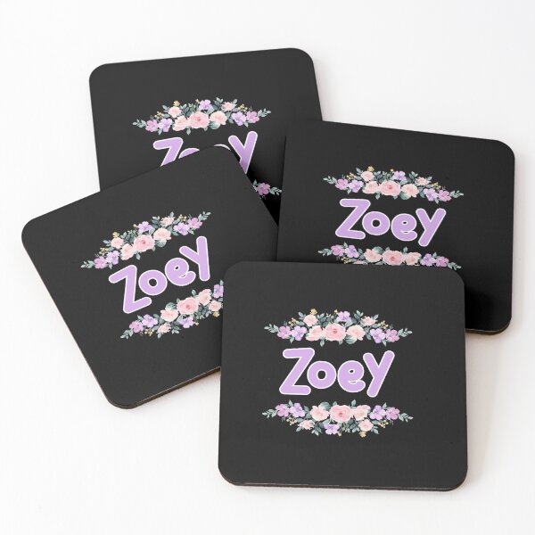 Item preview, Purple Flower Zoey Name Label (Black) designed and sold by NormadWorld.