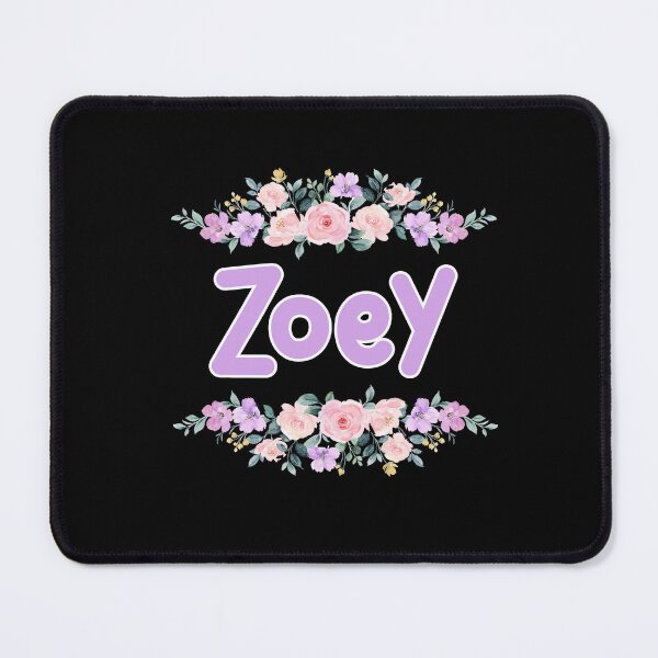 Item preview, Purple Flower Zoey Name Label (Black) designed and sold by NormadWorld.