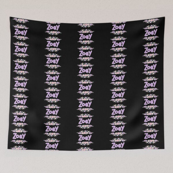 Item preview, Purple Flower Zoey Name Label (Black) designed and sold by NormadWorld.