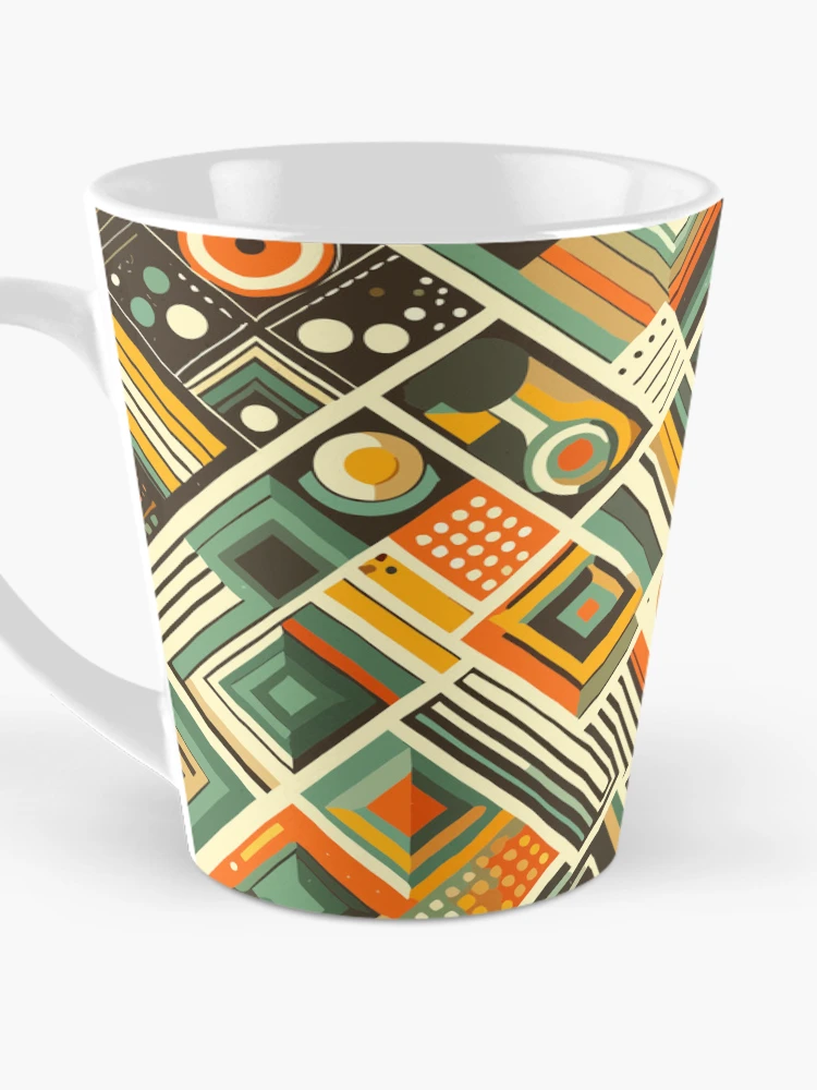 Thumbnail 3 of 4, Coffee Mug, Colorful Retro Abstract Pattern designed and sold by GraphicsClub.