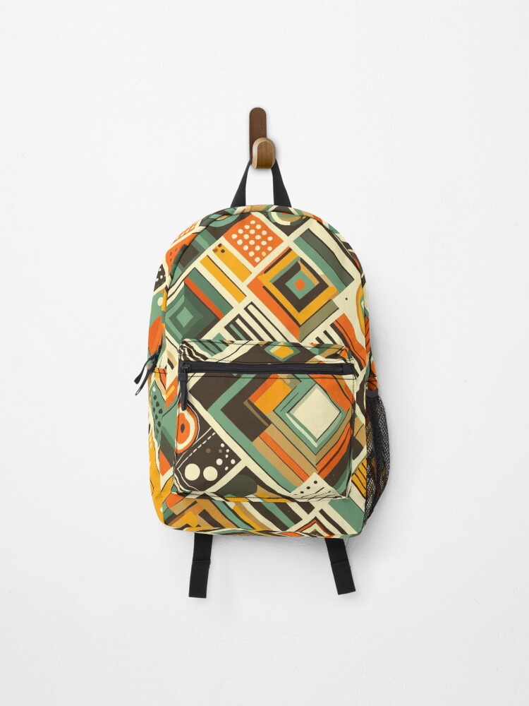 Thumbnail 1 of 3, Backpack, Colorful Retro Abstract Pattern designed and sold by GraphicsClub.