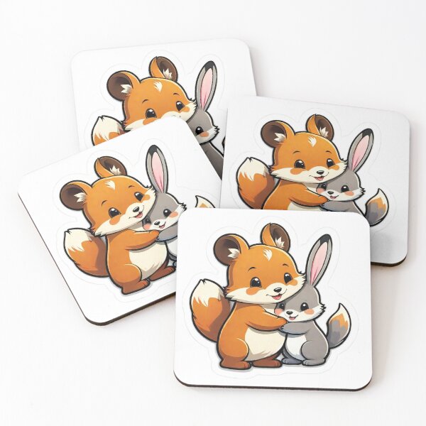 Item preview, Adorable and cute animal friends sharing a hug sticker designed and sold by gemyful.