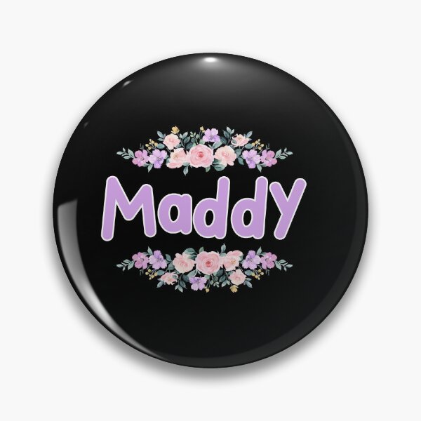 Item preview, Purple Flower Maddy Name Label (Black) designed and sold by NormadWorld.