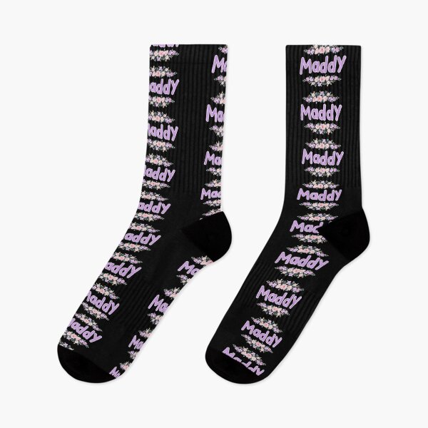 Item preview, Purple Flower Maddy Name Label (Black) designed and sold by NormadWorld.