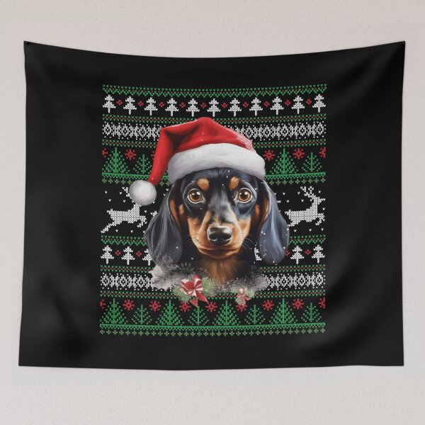 Item preview, Christmas Dachshund Dog Ugly Holiday Sweater Doxie Wiener designed and sold by elvisg03.