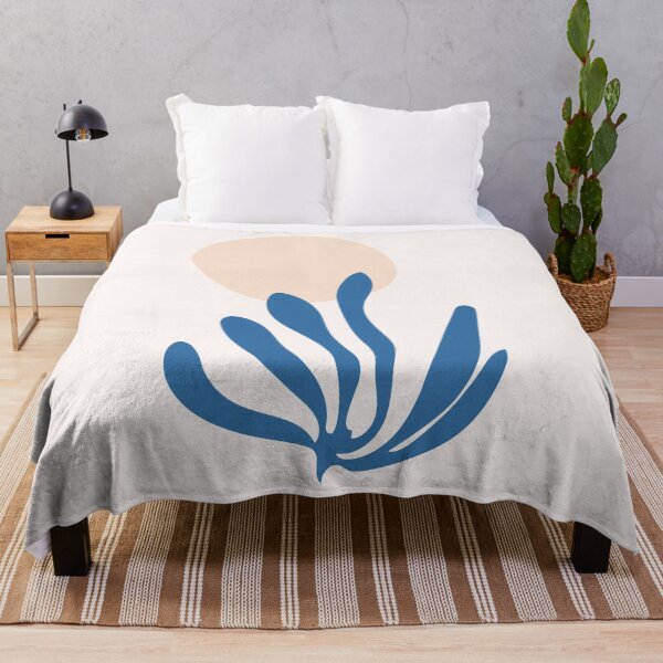 Item preview, Matisse inspired Celadon Blue and Peach Leaf Cutout designed and sold by trdstudio.