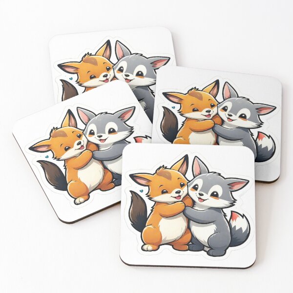 Item preview, Adorable and cute animal friends sharing a hug sticker designed and sold by gemyful.