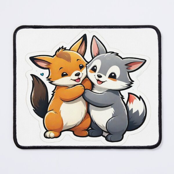 Item preview, Adorable and cute animal friends sharing a hug sticker designed and sold by gemyful.
