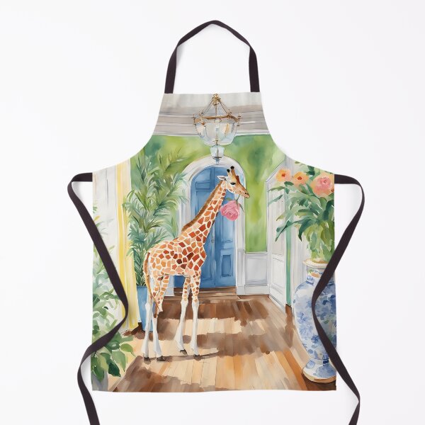 Item preview, Tasty roses, whimsical giraffe painting designed and sold by SophieClimaArt.