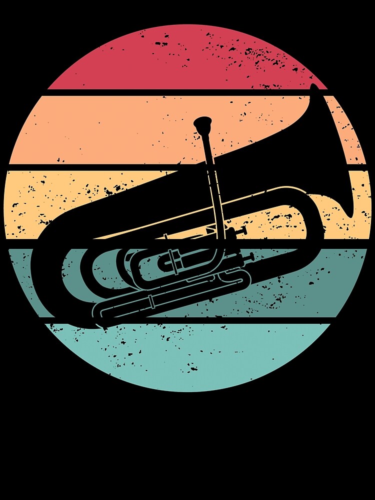 Thumbnail 3 von 3, Tuch, Tuba Retro Sunset Funny Jazz Tuba Player School Band Tuba Gear designt und verkauft von DynamicDesign.