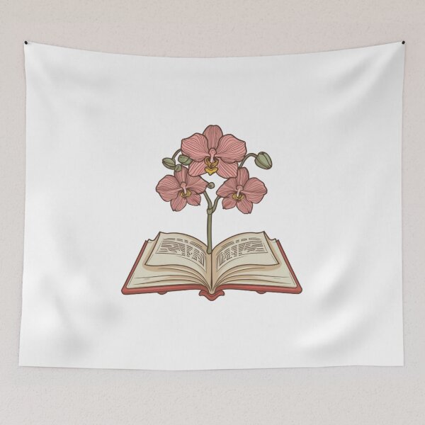 Item preview, Flowers Growing From Book | A beautiful light pink Orchid designed and sold by CircinusStore.