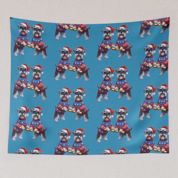 Item preview, Two Schnauzers and a Christmas Cracker designed and sold by barksandsqueaks.