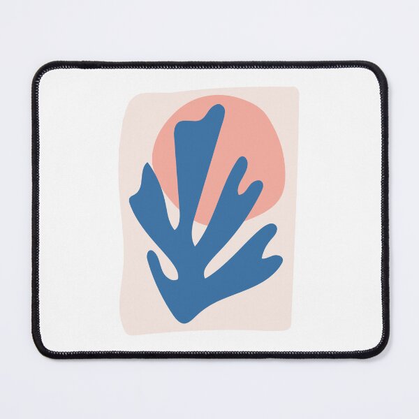Item preview, Matisse Inspired, Blue and Blush Pink Leaf Cutout designed and sold by trdstudio.
