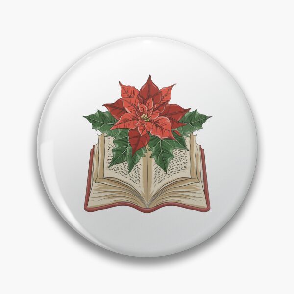 Item preview, Flowers Growing From Book | A beautiful Poinsettia Flower (Christmas flower) designed and sold by CircinusStore.