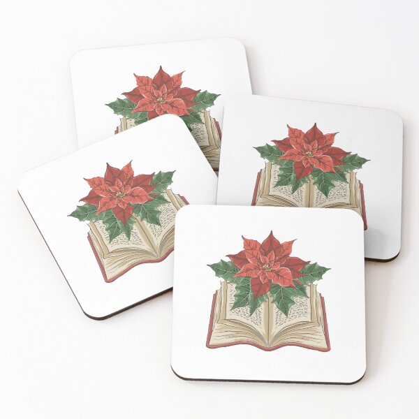 Item preview, Flowers Growing From Book | A beautiful Poinsettia Flower (Christmas flower) designed and sold by CircinusStore.
