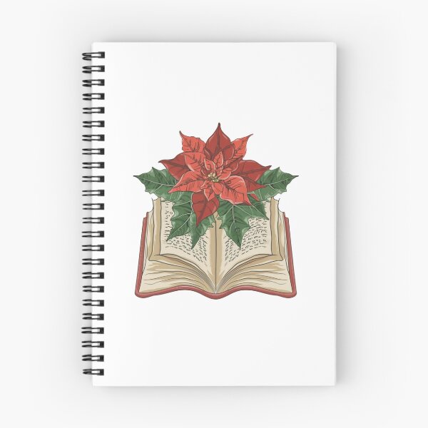 Item preview, Flowers Growing From Book | A beautiful Poinsettia Flower (Christmas flower) designed and sold by CircinusStore.