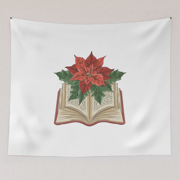 Item preview, Flowers Growing From Book | A beautiful Poinsettia Flower (Christmas flower) designed and sold by CircinusStore.
