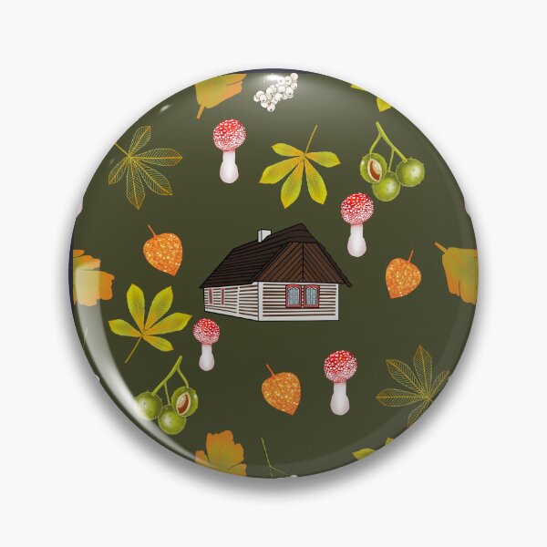 Item preview, Czech cottage life, green, nature pattern designed and sold by Naty Design Prague.