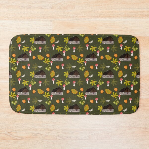Item preview, Czech cottage life, green, nature pattern designed and sold by Naty Design Prague.
