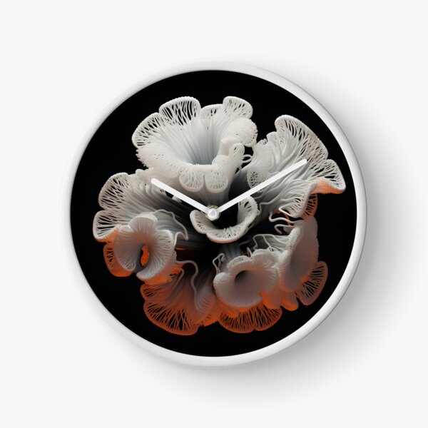 Item preview, black and white abstract coral anemone designed and sold by dcrc.