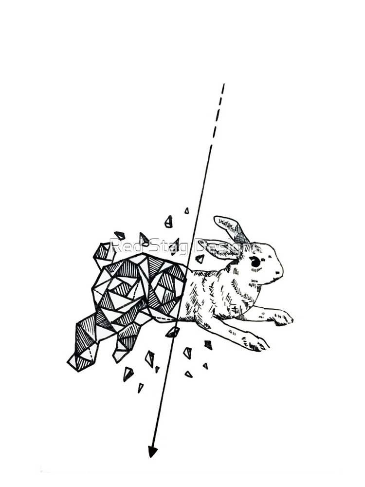 Thumbnail 5 of 5, iPhone Case, Geometric Running Rabbit designed and sold by sarahweath.