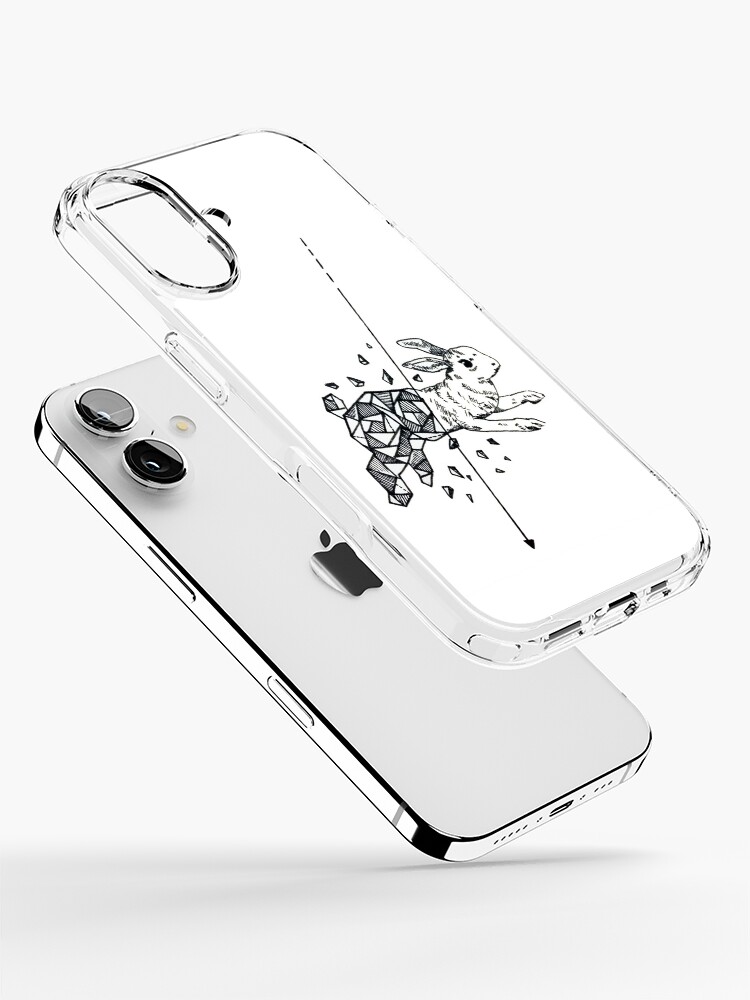 Thumbnail 2 of 5, iPhone Case, Geometric Running Rabbit designed and sold by sarahweath.
