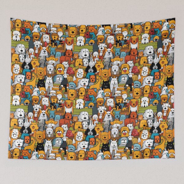 Item preview, Dogs in a Rainbow of Friendship designed and sold by HisoTorDesign.
