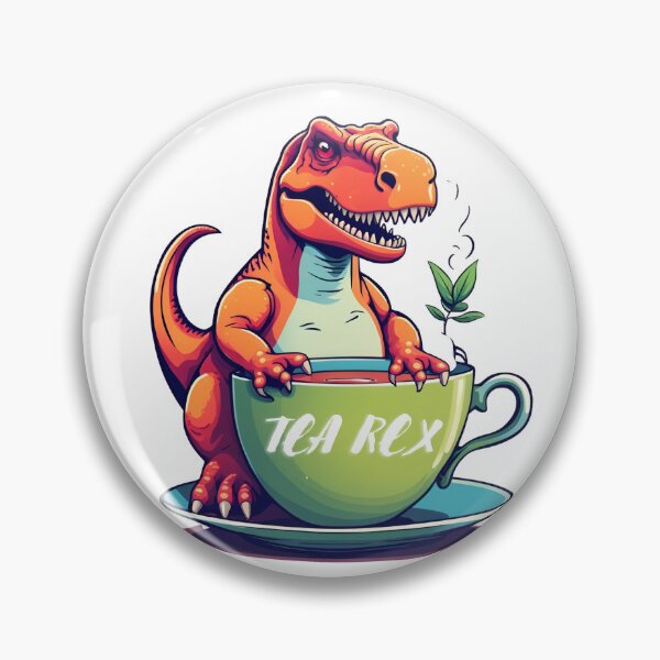 Item preview, Tea Rex Tyrannosaurus Dino Pun Dinosaurs Orange T-Rex designed and sold by MordaxFurritus.